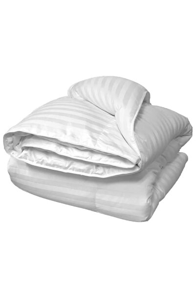OEM Winter duvet with wool filling, 100% cotton damask cover, size 140x210 cm, white
