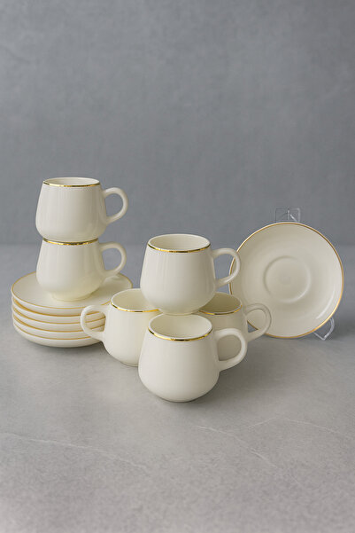 Ayzem Dream New Bone 6 Kişilik Kahve Fincan Takımı 90ml