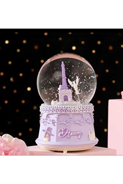 mr shopping MR Paris Işıklı Müzikli Püskürtmeli Büyük Boy Kar Küresi Özel Tas...