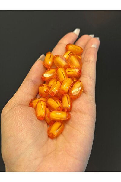 Gönülden Tasarım 25 БРОЯ 2 СМ ПРОЗРАЧНИ ПЛАСТМАСОВИ МЪНИСТА Оранжеви