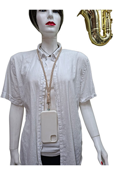 My Strape Open Brown Knitted Phone Strap Compatible with All Cases