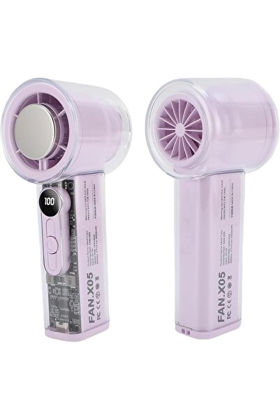 Auto Family FZE Portable Handheld Fan - Rechargeable with Digital Display & Adjustable Speed (AF- PINK)