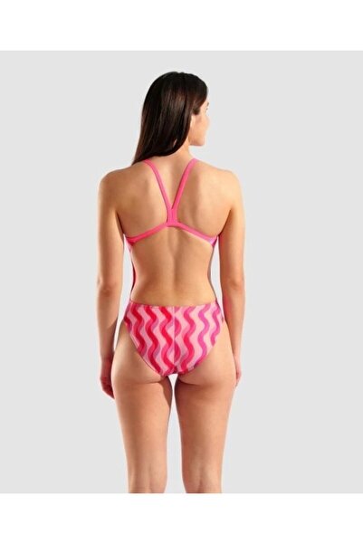 ARENA Women's Ripple Print Swimsuit Challenge Back