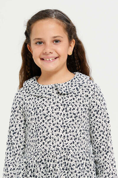 REDTAG Girls White Printed Top