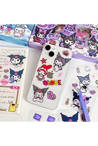 Kolbi Craft 25 Parça 125 Adet Şeffaf Kuromi Sticker Seti Sanrio