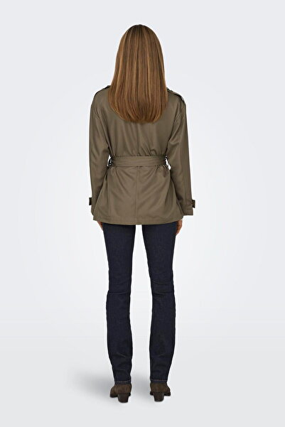 ONLY Жіночий короткий тренч - з поясом, деталями у вигляді ґудзиків