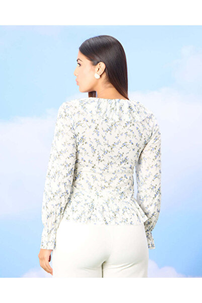 REDTAG Women White Printed Top