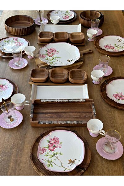 ROSSEV Kahvaltı Takımı Blossom 52 Parça 6 Kişilik