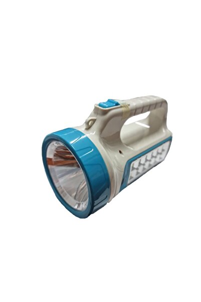 OEM Handheld flashlight SG-1981, 2 light sources, 2W LED + 12 SMD, rechargeable, white/blue