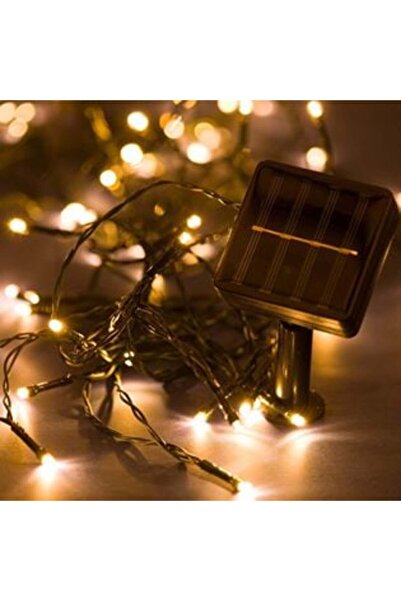 OEM Șir de lumini solare cu 60 de becuri LED cu programe și senzor de lumină 10,3 m - Alb cald