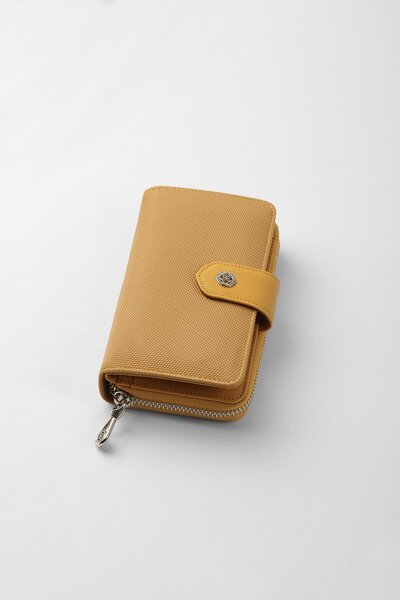 CENGİZ PAKEL Magnetic Medium Size Women's Wallet – 65231L - Mustard