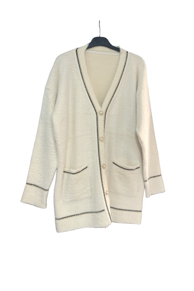 Mix Μαλακή ζακέτα με λεπτομέρεια από χρυσό μαργαριτάρι