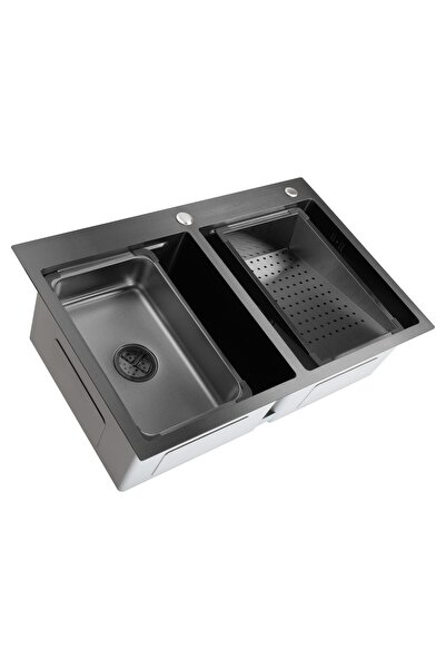 SanDonna KITCHEN SINK SET HD7850DR BLACK + CAMI MIXER, BLACK