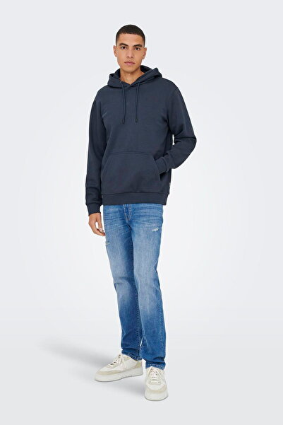 ONLY & SONS Чоловічий світшот з капюшоном - з кишенями-кенгуру, довгими рукавами, зручним кроєм