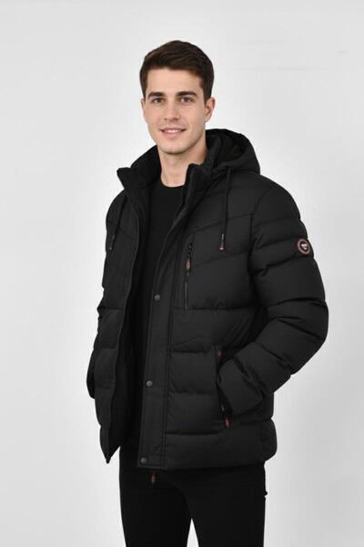 BIGAZZI Men's Hooded Inner Fur Sports Coat 99526 Bgl-St04171