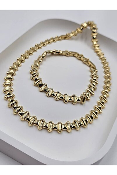 FA LORA TAKI XUPİNG ALTIN KAPLAMA TASARIM SET BİLEKLİK GERGANLIK