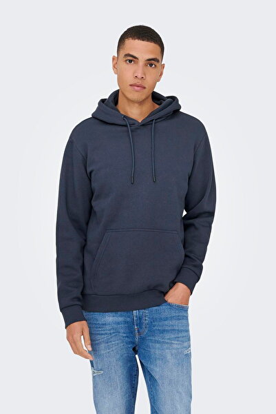 ONLY & SONS Чоловічий світшот з капюшоном - з кишенями-кенгуру, довгими рукавами, зручним кроєм