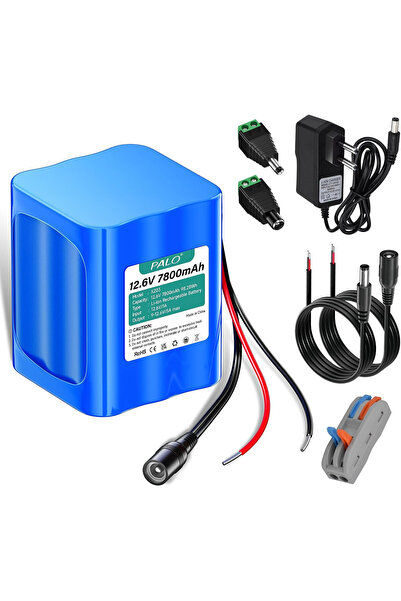 Mspalocell Μπαταρία ιόντων λιθίου 12,6V 7800 mAh με φορτιστή και καλώδια, συμ...