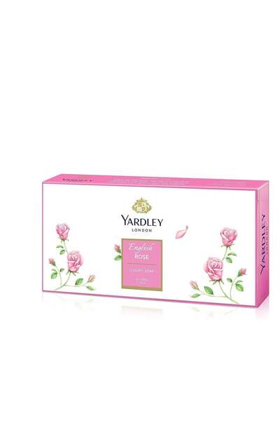 YARDLEY صابون الورد الإنجليزي، علبة من 3 قطع، 100 غرام لكل قطعة