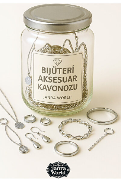 JANRA WORLD Sürpriz Bijüteri Takı Kavanozu | Kolye Küpe Bileklik Halhal Yüzük...