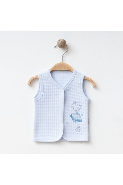 Gümüş Baby Kids Baby Quilted Vest 100% Cotton Fabric