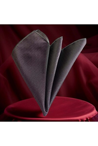 Exve Exclusive Purple Lilac Bird's Eye Patterned Jacquard Woven Elefant Pocket Handkerchief