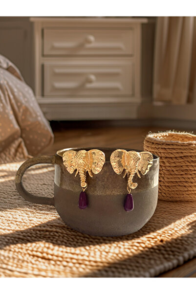 GOX أقراط على شكل فيل مرصعة بالخرز