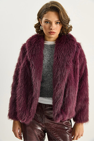 Bianco Lucci Jachetă premium de blană artificială pentru femei 60251922