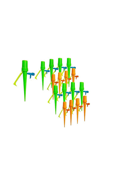OEM Set of 16 plant drippers, 16.5 x 3.6 x 2 cm, plastic, multicolor