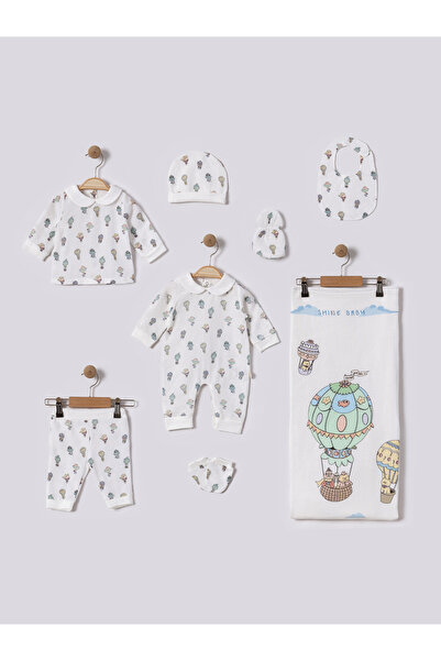 Baby shine Baby Shower Set - Balloon Design - 100% Natural Cotton - 7 Pieces