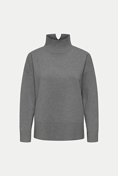 ONLY Women's Onlcoco Turtleneck Long Sleeve Knitted Sweater 15349969 Gray