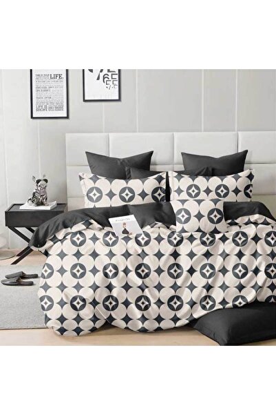 Patul Bed Linen, Satin Cotton, Sulphur, 2 Persons, Double Bed, 4 Pieces