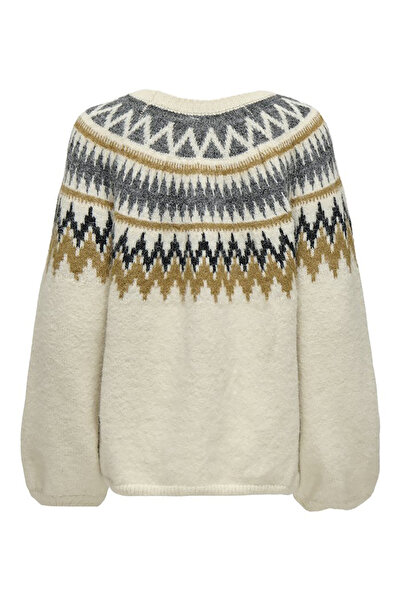 ONLY سترة نسائية من الصوف بياقة دائرية من Onlreykja 15353221 إكرو