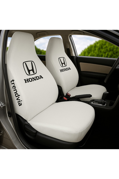 trivexa Honda Compatible Combed Cotton Fabric Car Seat Cover Set – Front and Rear Service Cover Set