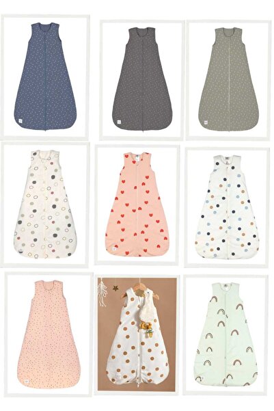 PAMUK HANIM Winter 2.5 Tog Bag Baby Girl - Boy Sleeping Bag Sleeveless Zippered /Green Triangle