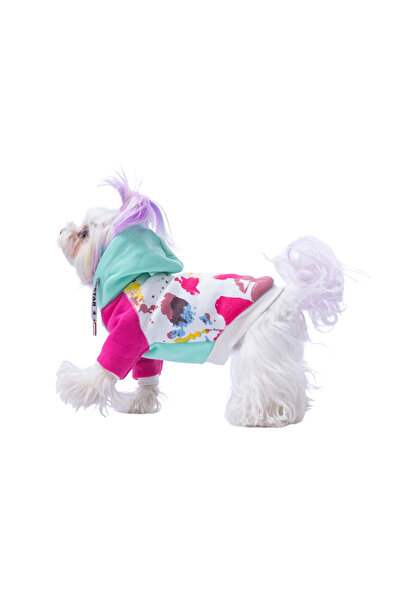 Pawstar Mint Rio Hoodie Dog and Cat Fleece Combed Cotton Size L (4Kg-7Kg)