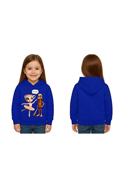 SEDİRLİ Unisex Brainrot cu imprimeu pentru copii Swae tricou cu glugă 3 fire cu borduri