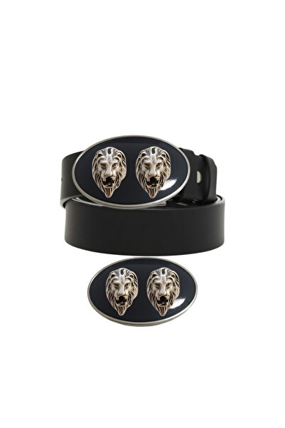 targay Cowboy Buckle Lion Head Jeans Belt