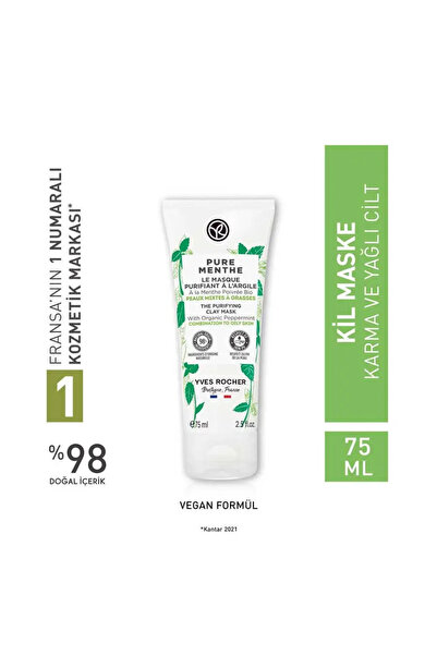 Yves Rocher Kil Maske - Karma ve Yağlı Cilt /Pure Menthe