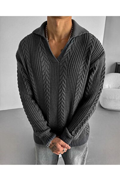 NUNU365COM NuNu By Lagos Balık Sırtı V Yaka Erkek Kazak