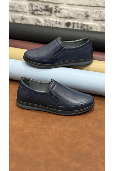 UMUT AYAKKABI Genuine Leather Orthopedic Comfortable Lightweight Soft Men's Shoes