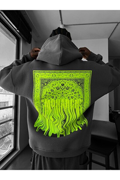 NUNU365COM Nunu by Lagos Monarch Oversized Gray Men's Hooded Sweatshirt