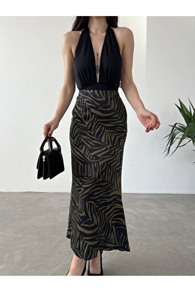 Gugus FUSTĂ SATIN FEMEI CU MODEL A-LINE DIN MATERIAL IMPORTAT