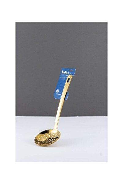 Generic Julia Julia Stainless Steel Long Handle Ladle Skimmer in Gold