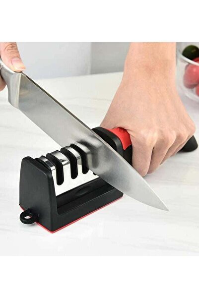 Generic Knife Sharpener 4-Sections Manual â€“ Quick & Easy Knife Sharpening Tool with Ergonomic Handle â€“
