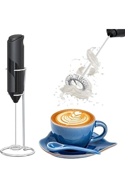 Generic MOMENT Handheld Milk Frother With Stand, Powerful Battery Operated Coffee Frother, Mini Electric Dr