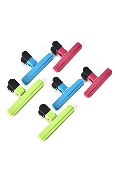 Generic 6 Inch Large Chip Bag Clips 6 Pack Assorted Sizes Food Bag Clips Plastic Heavy Seal Grip, 3 Colors