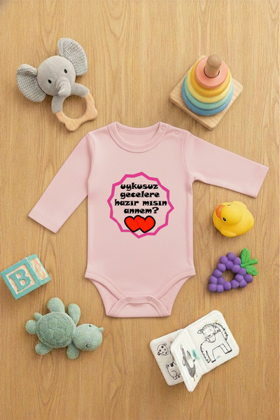 LORVEX Baby Bodysuit with Snaps Printed Cute Bodysuits Sleepless Nights Printed