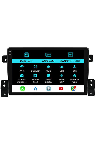 NavStore Navigatie Dedicata Suzuki Grand Vitara 3 (2005-2015), 9Inch, 4Gb Ram...