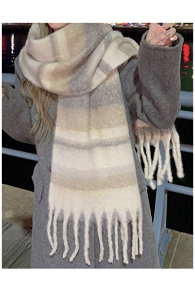 Generic وشاح نسائي فاخر من الكشمير الصناعي - ناعم ودافئ وأنيق لفصل الخريف/الشتاء